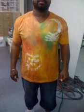Dip-Dyed V-Neck
